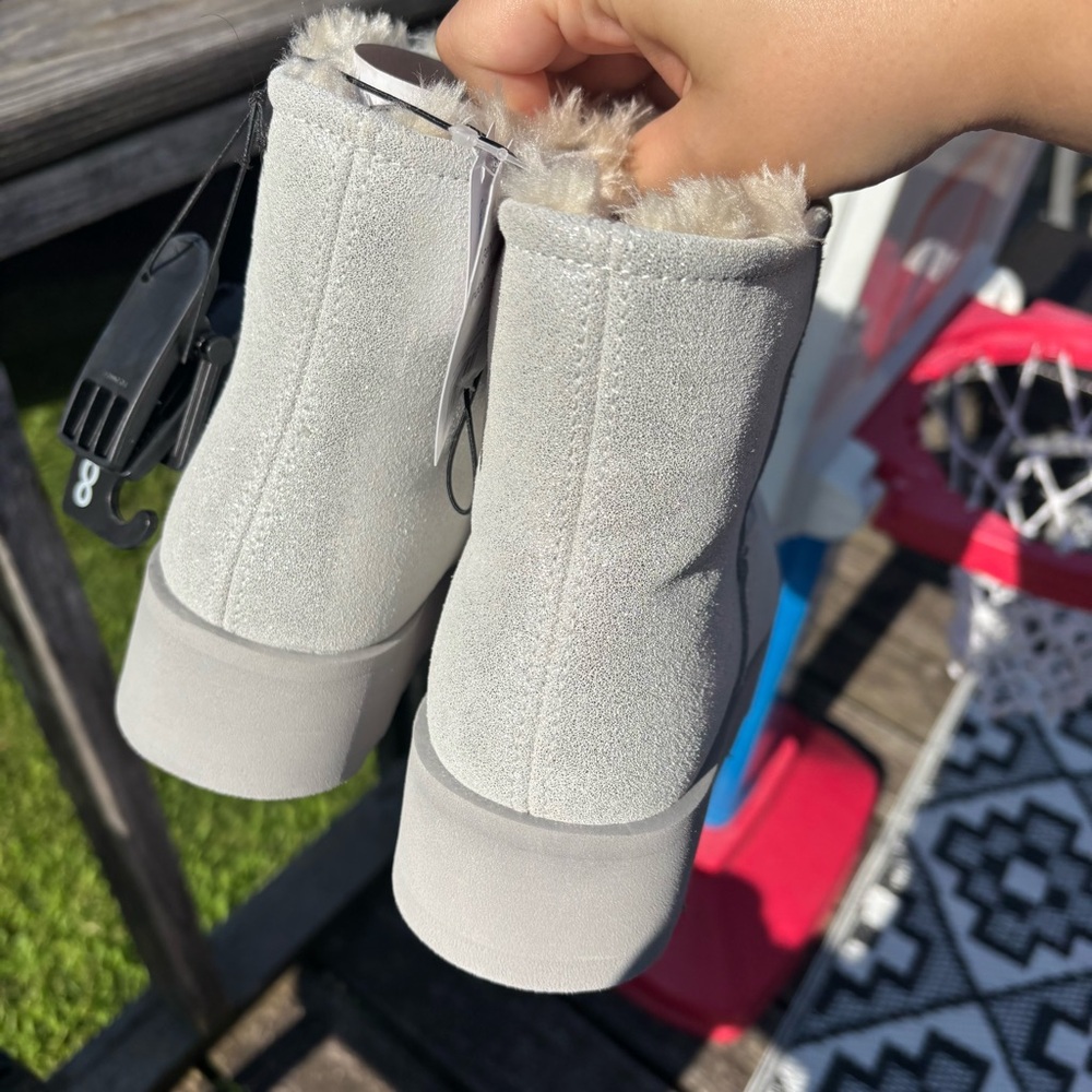 Women's Genuine Suede Platform Cozy Boots - Picture 6 of 14